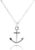 Dote Dainty Anchor Pendant Genuine .925 Sterling Silver Necklace 16-18″ Adjustable Chain