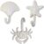 LB-LAIBA Crab Shell Starfish Coat Hooks, Beach Marine Style Wall Hooks Coat Hooks for Towel, Key, Robe, Coats, Scarf, Bag, Cap, Coffee Cup, Mugs Nautical Coat Hook Ocean Décor 3 Pieces