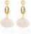 Bohemian Shell Drop Earrings for Women Pearl Shell Earrings Shell Dangle Earrings Natural Seashell Earrings 14K Gold Shell Earrings Jewelry for Women Girls