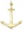 Lucchetta – Fine Nautical Gold Anchor Pendant Jewelry – Recommended Gift for Sailors! | Men Women 14k Charms for Necklaces (up to 4mm) | Authentic Fine Jewelry from Italy