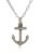 Sterling Silver Tiny Anchor Nautical Hope and Safety Charm Necklace, 18″