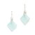 Sea Glass Delicate Diamond Earrings (Ocean) Beach Earrings for Women by EcoSeaCo, using recycled and sustainable material. Handmade in the USA