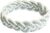 Gray and White Cotton Sailor Knot Bracelet