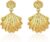 WOWORAMA Gold Statement Earrings for Women Gold Seashell Flower Earrings Boho Textured Ocean Wave Earrings Irregular Exaggerated Geometric Swirl Earrings