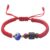 UOMNICUE Handmade Bracelet Original Buddhism Adjustable Knot Black Red Lucky Rope Bracelet for Men Women Friendship Couple Bracelet for Protection (Red +Evil Eye)