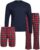 U.S. Polo Assn. Men’s Pajama Set – 3 Piece Waffle Knit Long Sleeve T-Shirt, Flannel Lounge Pants, and Shorts