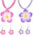 PRETYZOOM Hawaiian Leis 2 Sets Hawaii Theme Jewelry Set Simulation Clay Plumeria Flower Pendant Necklace Earrings Set Summer Beach Party Costume Accessory for Women Girls Hawaiian Accessories