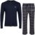 U.S. Polo Assn. Men’s Thermal Pajama Set – Waffle Knit Top and Long John Sweatpants, Gift Box