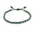 Woven Adjustable Knot Sailor Rope Bracelet Black Green White Wax Cord for Men and Women 6-7.25 Inch Wrist