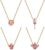 LINGSHI 4 Pcs Anime Necklace – Pink Magic Stick Gold Necklace for Women’s Day Valentine’s Day Birthday