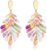 ARATLENCH Acrylic Pendant necklace Earrings – Long Statement Leaf Charm Necklace Tortoise Resin Palm Leaf Earrings Fashion Necklaces Earrings for Women Girls