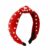 Marsrut Pretty Pearl Headbands, Cute Knotted Velvet Hair Head Bands, Fashion Trendy Accessories for Girls Women (Red)