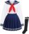 GRAJTCIN Japanese School Girl Uniform 4 PCS Halloween Cosplay Anime Sailor Dress Skirt Socks Set