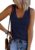 MEROKEETY Women’s V Neck Tank Tops Summer Sleeveless Ribbed Button Casual Henley Shirts