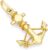 The World Jewelry Center 14k REAL Yellow Gold Anchor Charm Pendant – 2 Different Size Available