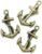 PEPPERLONELY Brand 20 Piece Antique Bronze Charm Pendants Anchor 3.6×2.3cm(1-3/8 x 7/8 Inch)