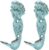 SOFFEE DESIGN 2pcs Mermaid Shape Metal Wall Coat Hooks, Farmhouse Decoration Wall Mounted Hanging Racks Coat Hooks for Keys, Towels, Clothes, Scarf, Bag