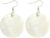 Natural White Sea Shell Silver Drop Dangle Earrings Women Girl Gift Beach Jewelry