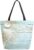 Naanle Ocean Canvas Tote Bag Large Women Casual Shoulder Bag Handbag, Wooden Seashell Reusable Multipurpose Heavy Duty Shopping Grocery Cotton Bag for Outdoors.