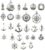 Nautical Charm Collection-50 Pcs Craft Supplies Nautical Ship Wheel Anchor lig Charms Pendants for Crafting, Jewelry Findings Making Accessory For DIY Necklace Bracelet (M066)