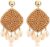 Rattan Shell Earrings Boho Handmade Tassel Woven Straw Wicker Drop Earring Shell Dangle Earrings for Women Girls