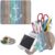 Cute Pencil Holder with Phone Stand, Mouse Pad and Coaster Set Combination, Table Decoration Accessories Multifunctional Pencil Case Organizer, Anchor Nautical Marine Themed