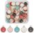 SUPERFINDINGS 50Pcs 5 Color Alloy Enamel Pendants Flat Round with Anchor Alloy Pendants Light Gold Enamel Charms Pendants for DIY Jewelry Making