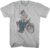 Popeye The Sailor Man Cartoon in Front of Motorcycle Sketch Adult Short Sleeve T-Shirt Graphic Tee