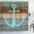 Ambesonne Anchor Shower Curtain, Timeworn Marine on Weathered Wooden Planks Rustic Nautical Theme, Cloth Fabric Bathroom Decor Set with Hooks, 69″ W x 70″ L, Teal Brown