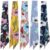 Uainhrt 5pcs Branches and Flowers Pattern Bag Handbag Handle Ribbon Scarf Hair Head Band Neck Scarf Neckerchief Scarf Head Wrap for Women Girls Decoration